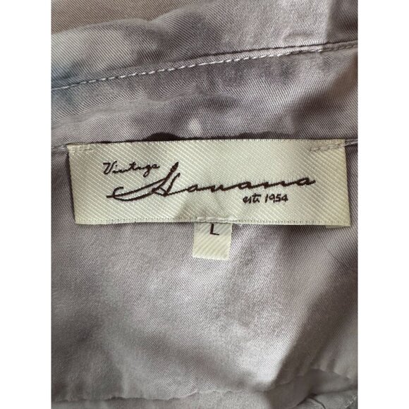 Vintage Havana Tie-Dye Tencel Button-Up Shirt Jacket With Pockets & Frayed Hem L - Picture 10 of 16